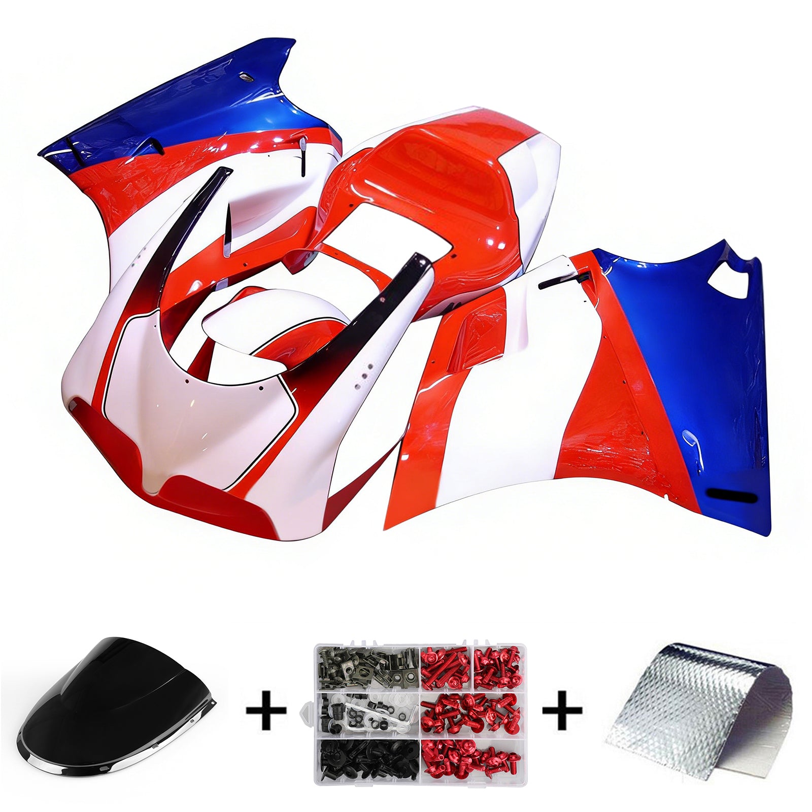 Amotopart Ducati 996 748 1996-2002 Fairing Kit Bodywork ABS