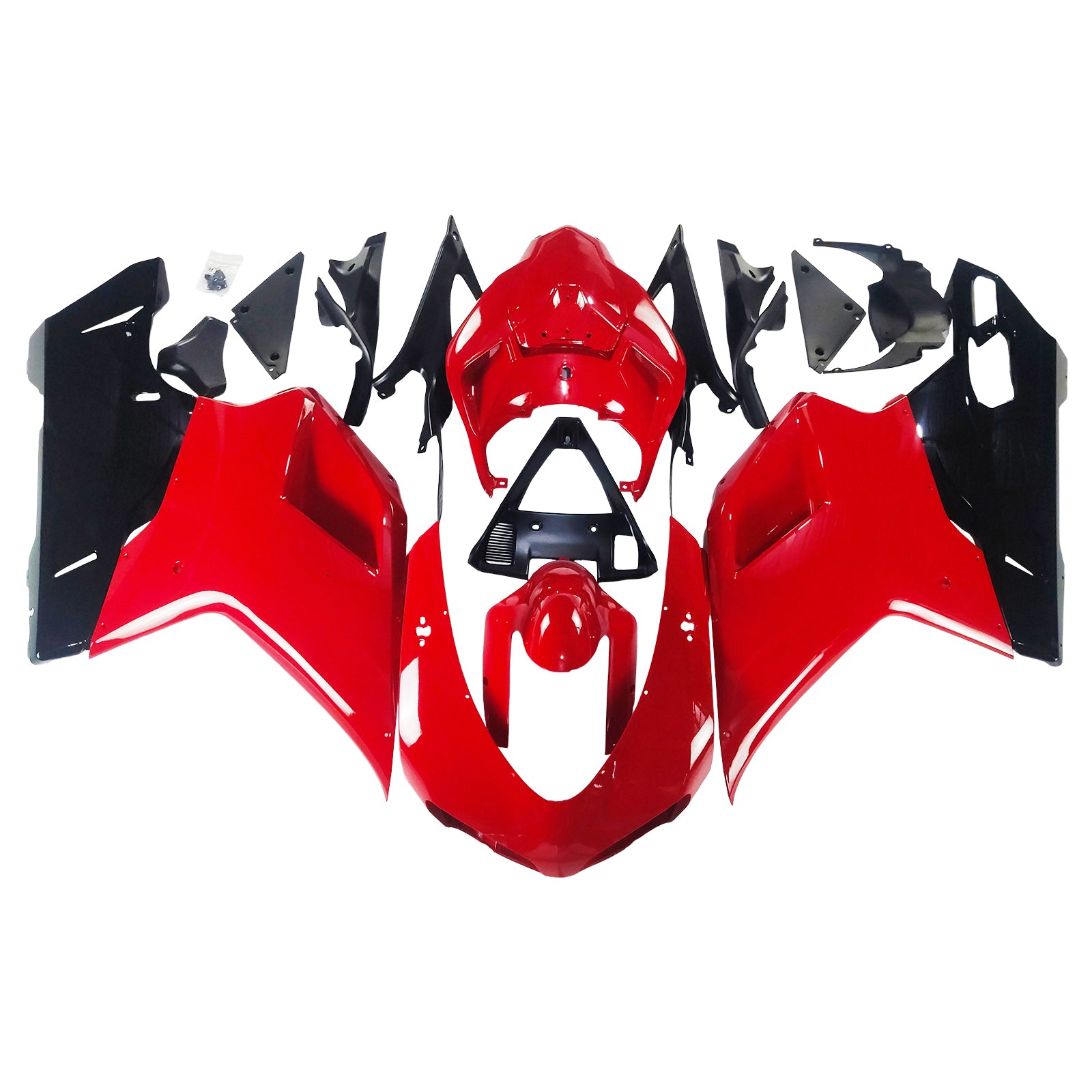 Fairings for 2007-2012 Ducati 1098 1198 848 Red & Black  Generic