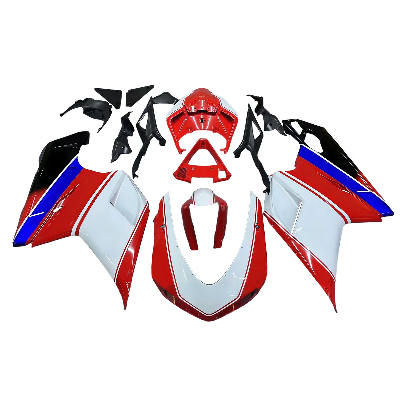 Carenados para Ducati 2007-2012 1098 1198 848 rojo y blanco Xerox genérico