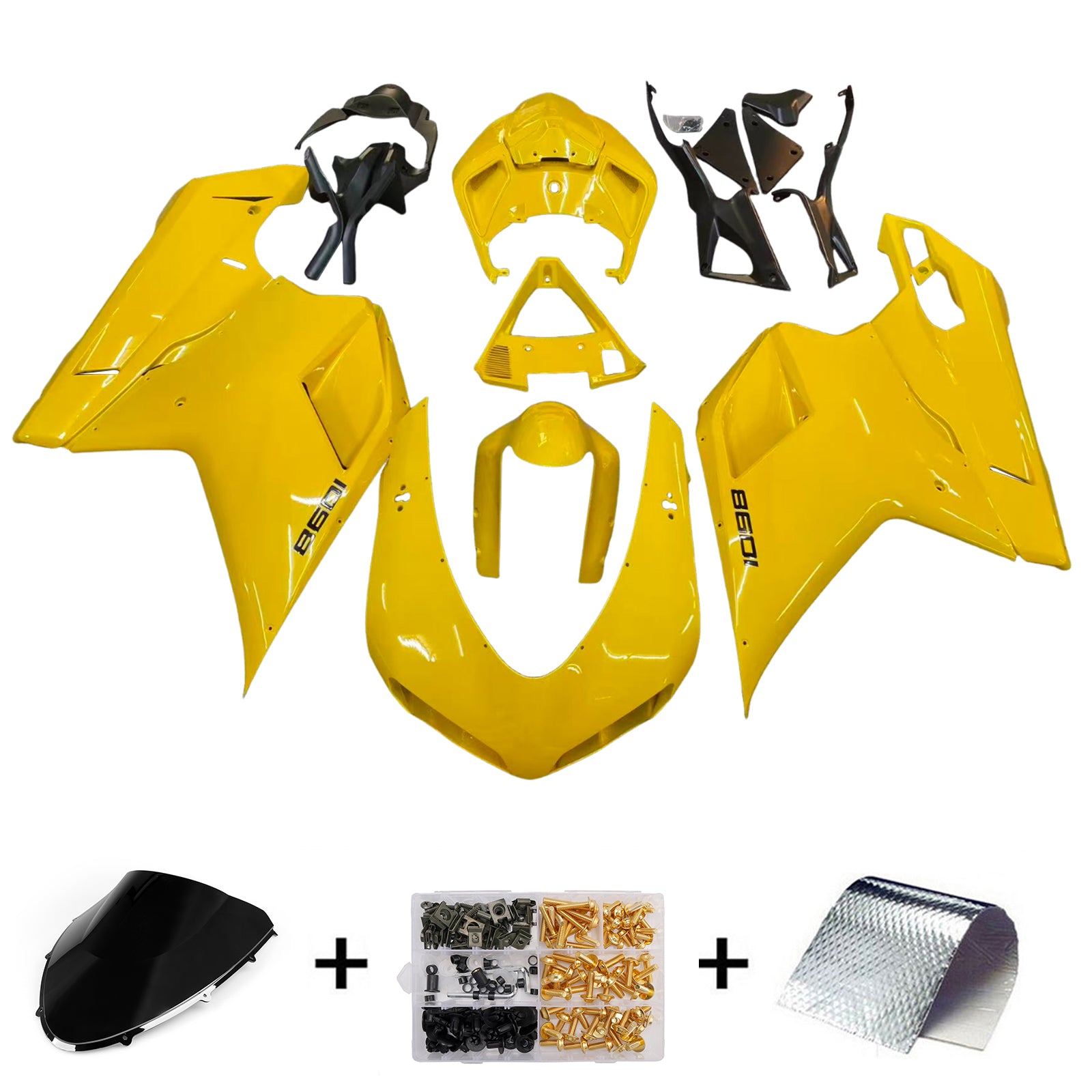 Fairings 2007-2012 Ducati 1098 1198 848 Yellow Gold 1098  Generic