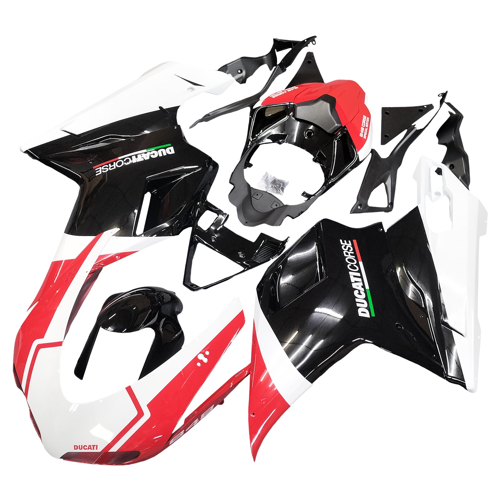 Fairings for 2007-2012 Ducati 1098 1198 848 Red Black 1198  Generic