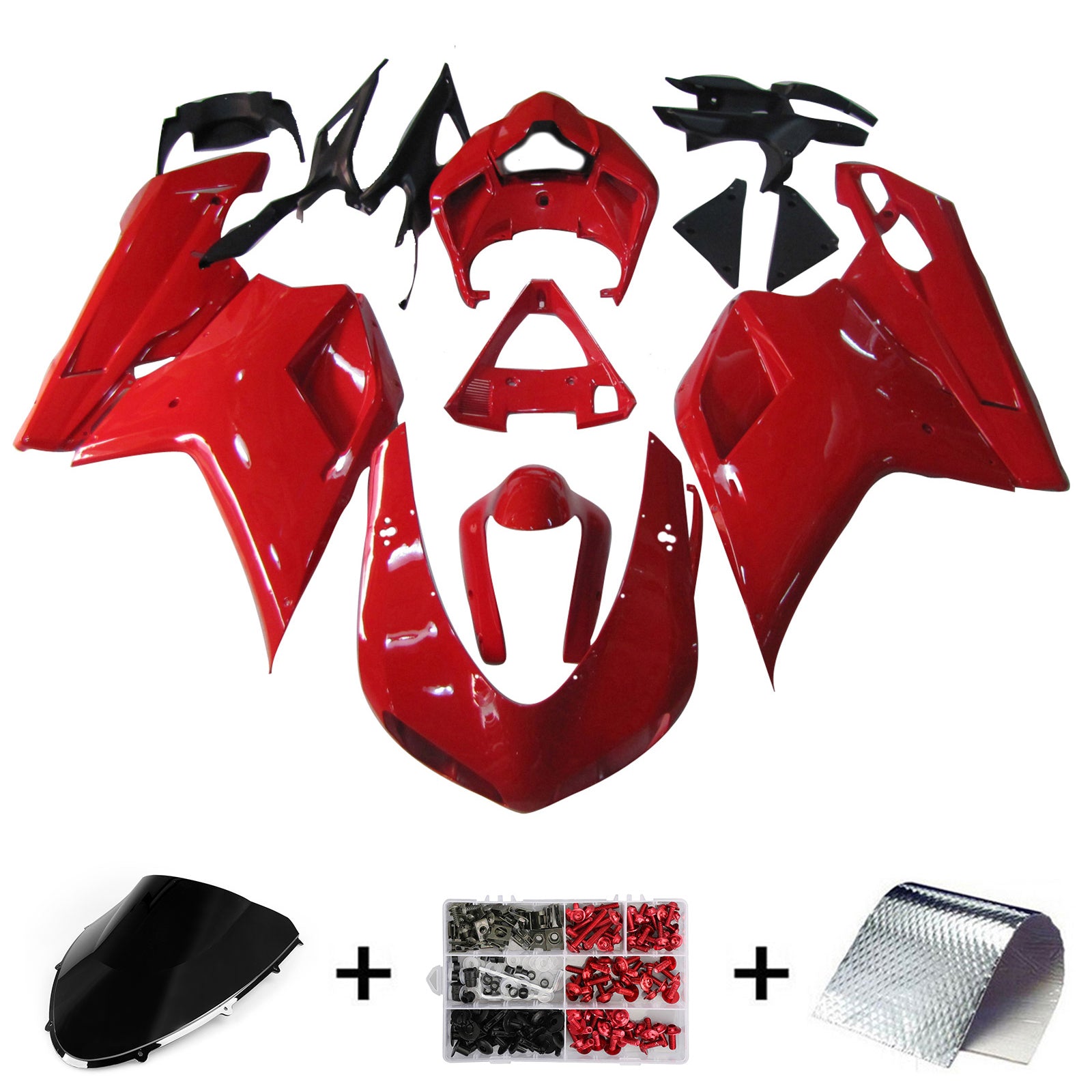 Fairings for 2007-2012 Ducati 1098 1198 848 Red 1198 Generic