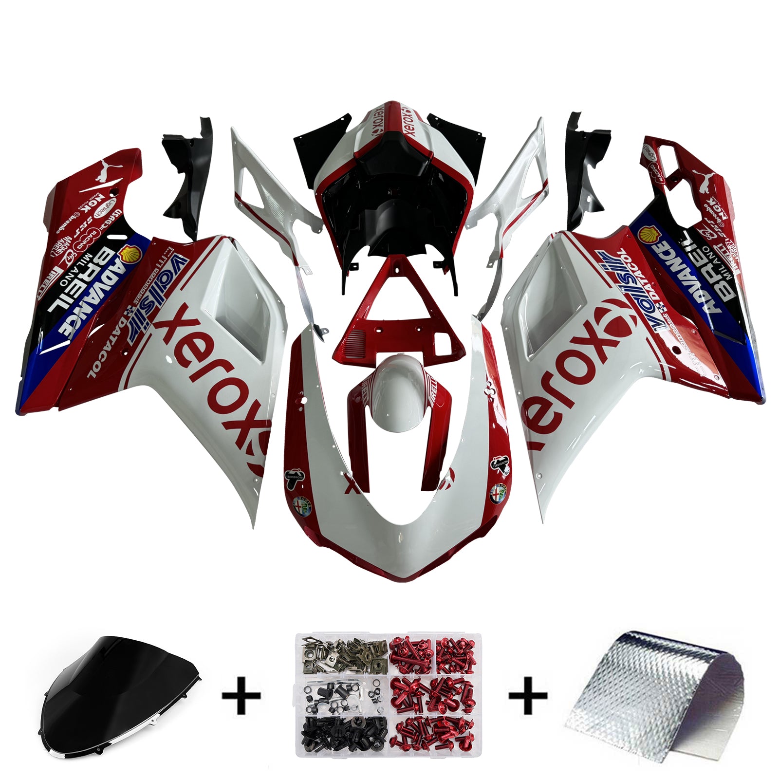 Fairing Kit Bodywork ABS fit For Ducati 1098 1198 848 2007-2011 Generic