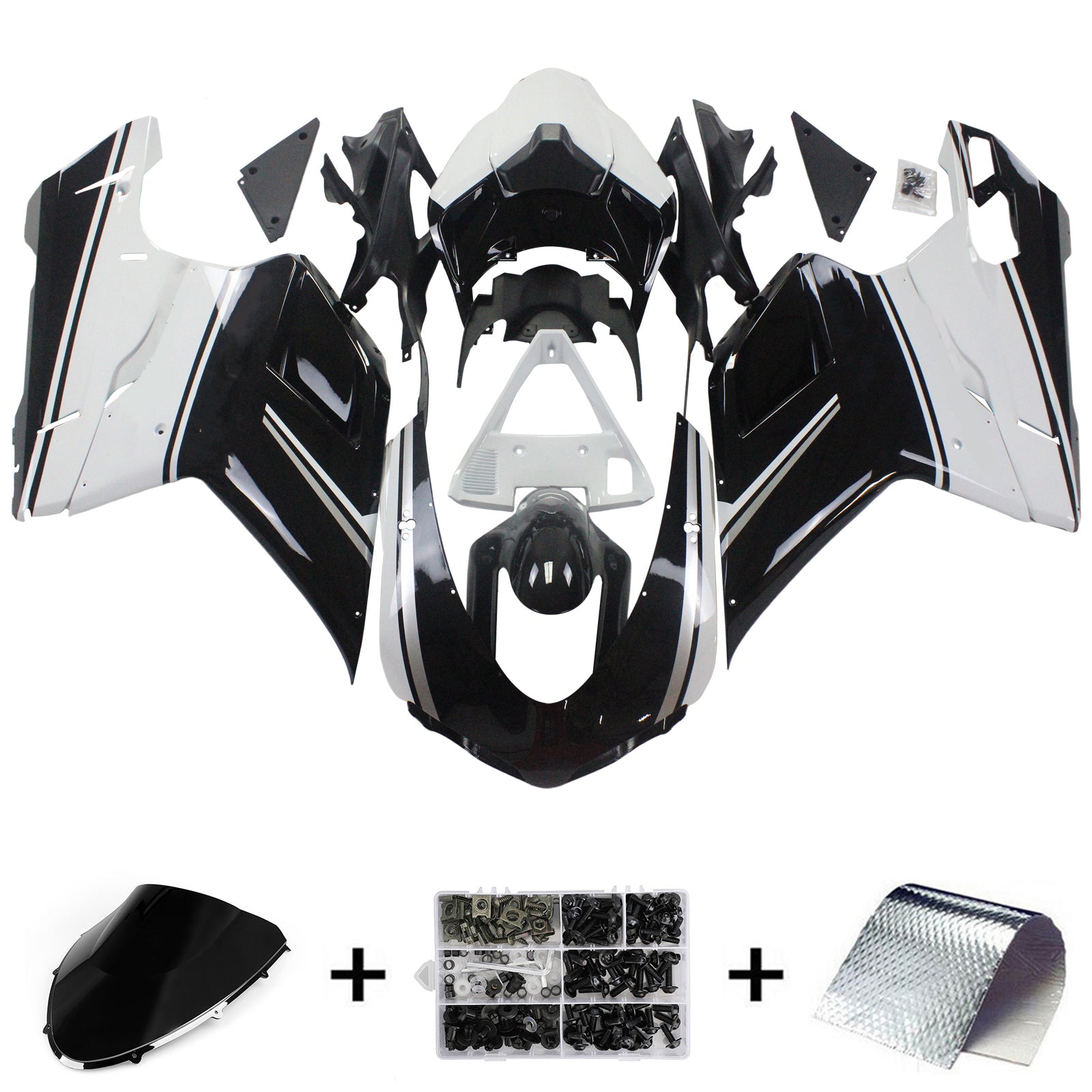 Ducati 1098 1198 848 2007-2011 Fairing Kit Bodywork ABS