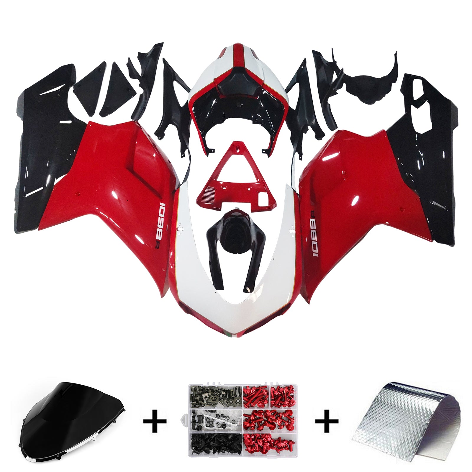 Ducati 1098 1198 848 2007-2011 Fairing Kit Bodywork ABS