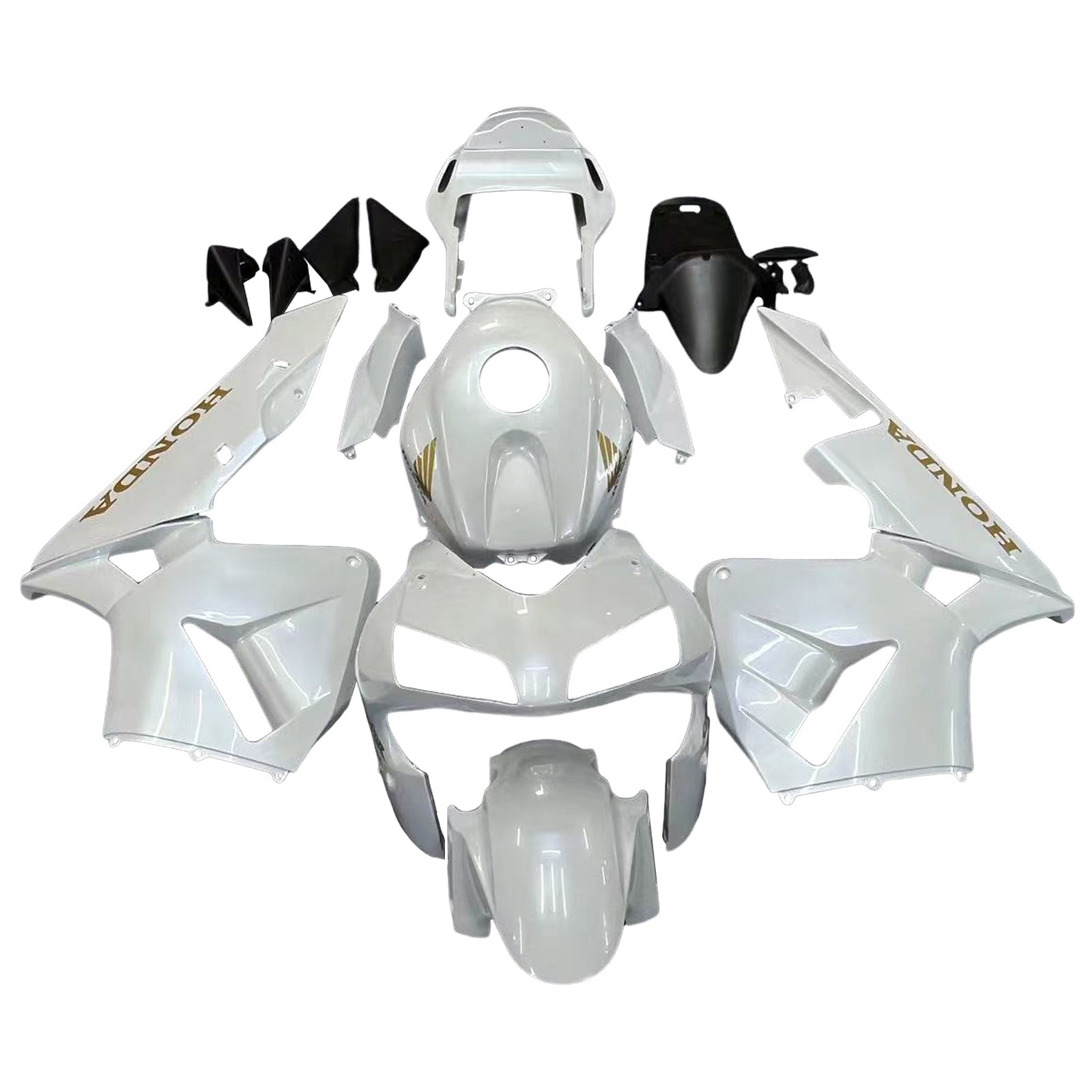 Fairings 2003-2004 Honda CBR 600 RR أبيض معدني Honda Generic