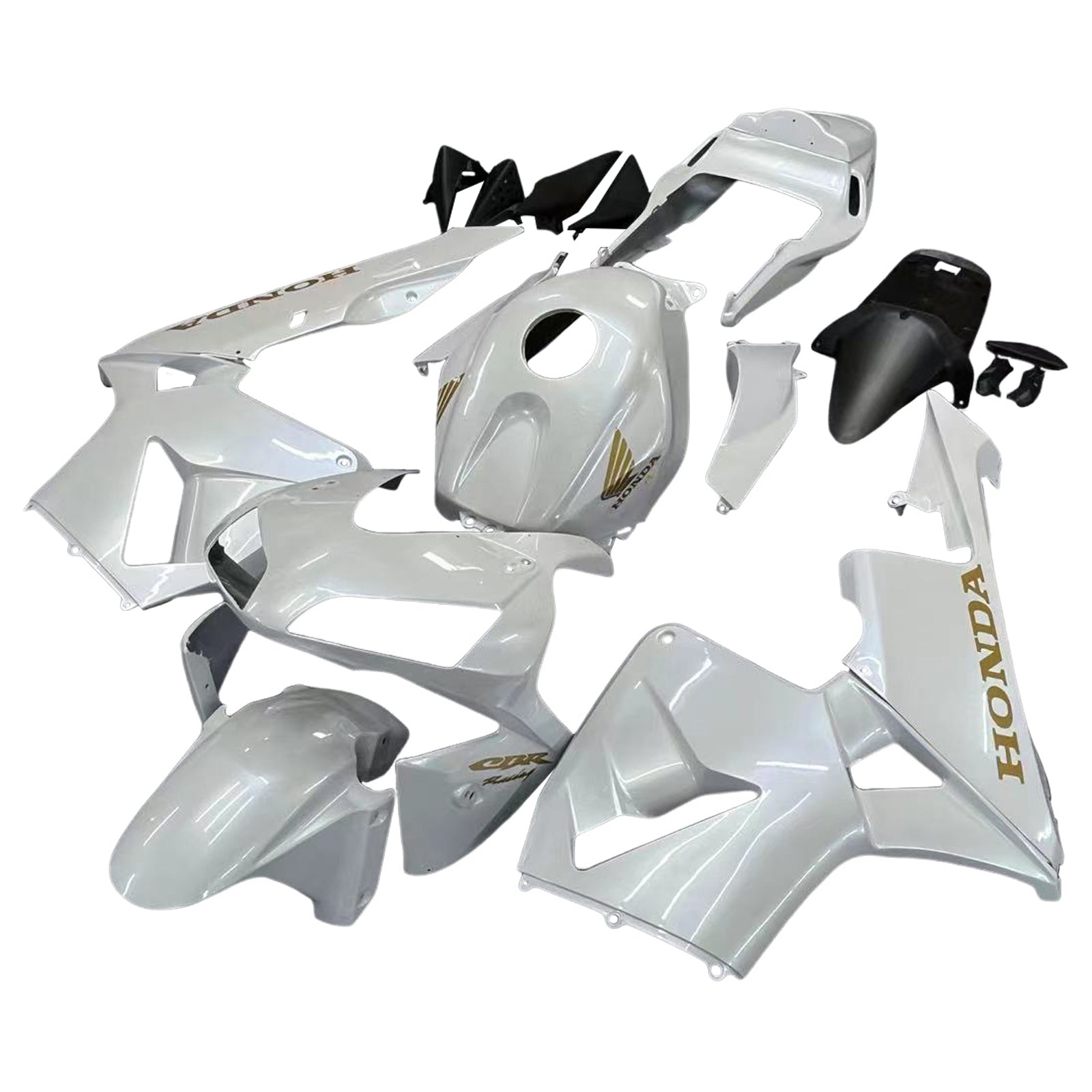 Fairings 2003-2004 Honda CBR 600 RR أبيض معدني Honda Generic