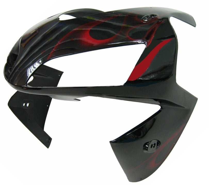 Fairings 2003-2004 Honda CBR 600 RR Black & Red Flame Generic