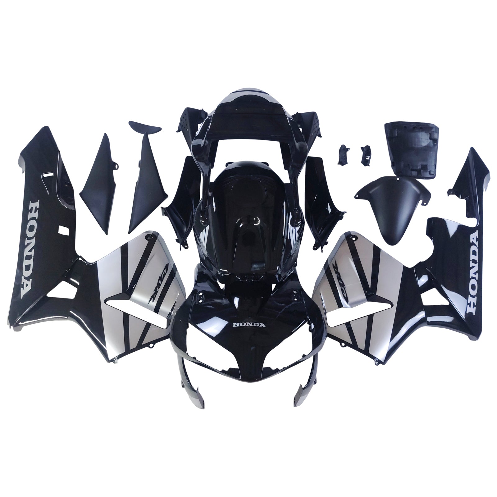 Fairings 2003-2004 Honda CBR 600 RR Black & Silver CBR  Generic