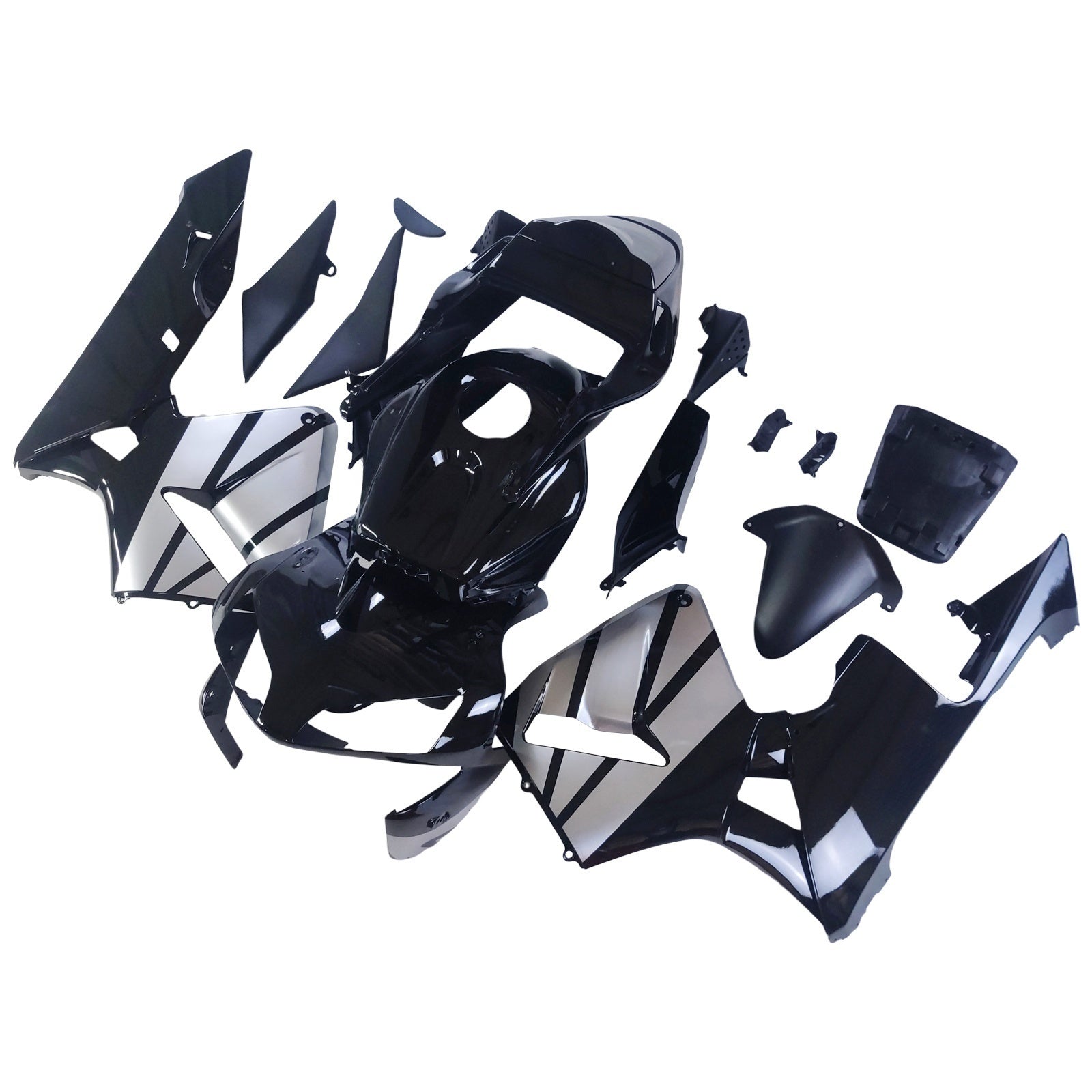Fairings 2003-2004 Honda CBR 600 RR Black & Silver CBR  Generic