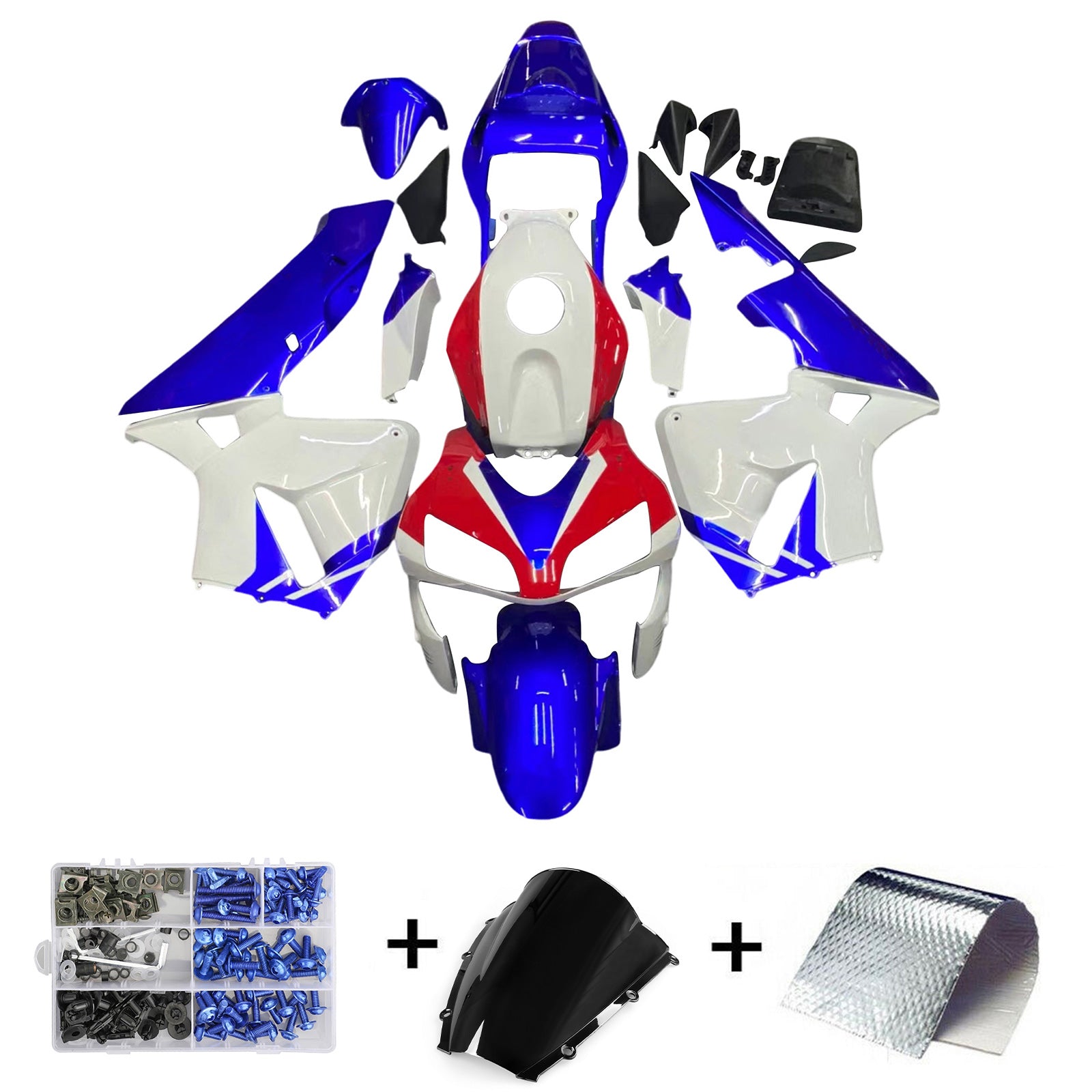 Fairings 2003-2004 Honda CBR 600 RR Red Whit Blue HRC  Generic