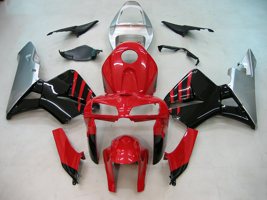 페어링 2005-2006 혼다 CBR 600 RR 레드 블랙 실버 CBR 제네릭