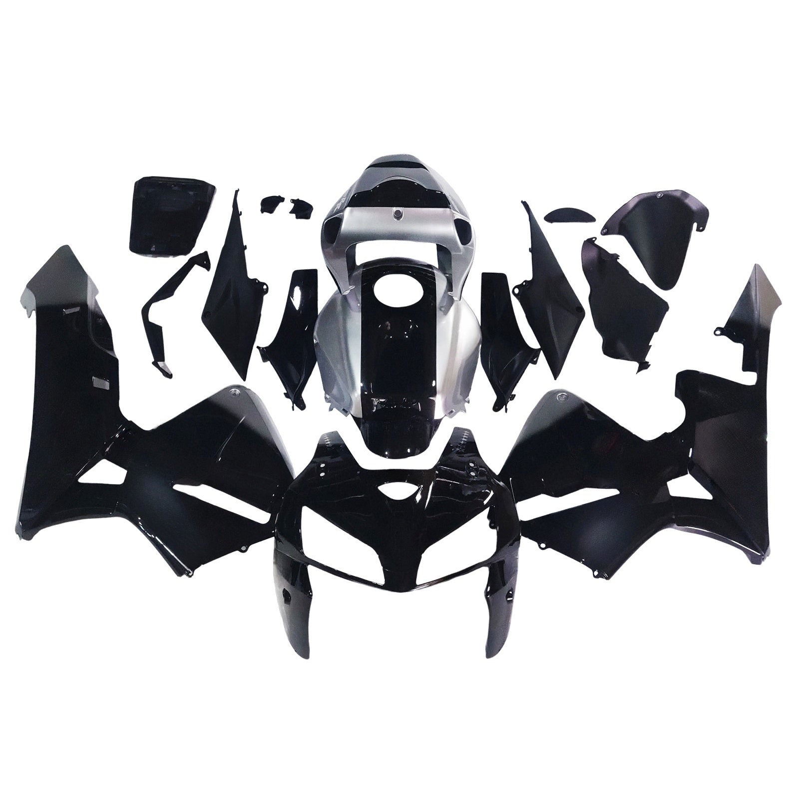 Fairings 2005-2006 Honda CBR 600 RR Black & Silver SevenStars  Generic