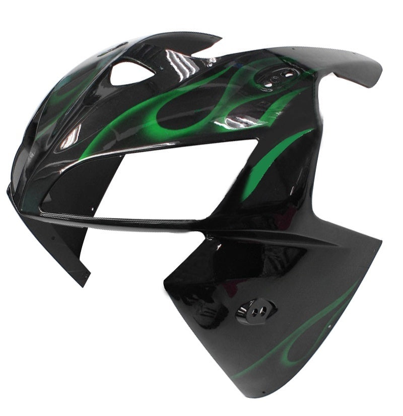 Fairings Honda CBR 600 RR Black & Green Flame (2005-2006) Generic