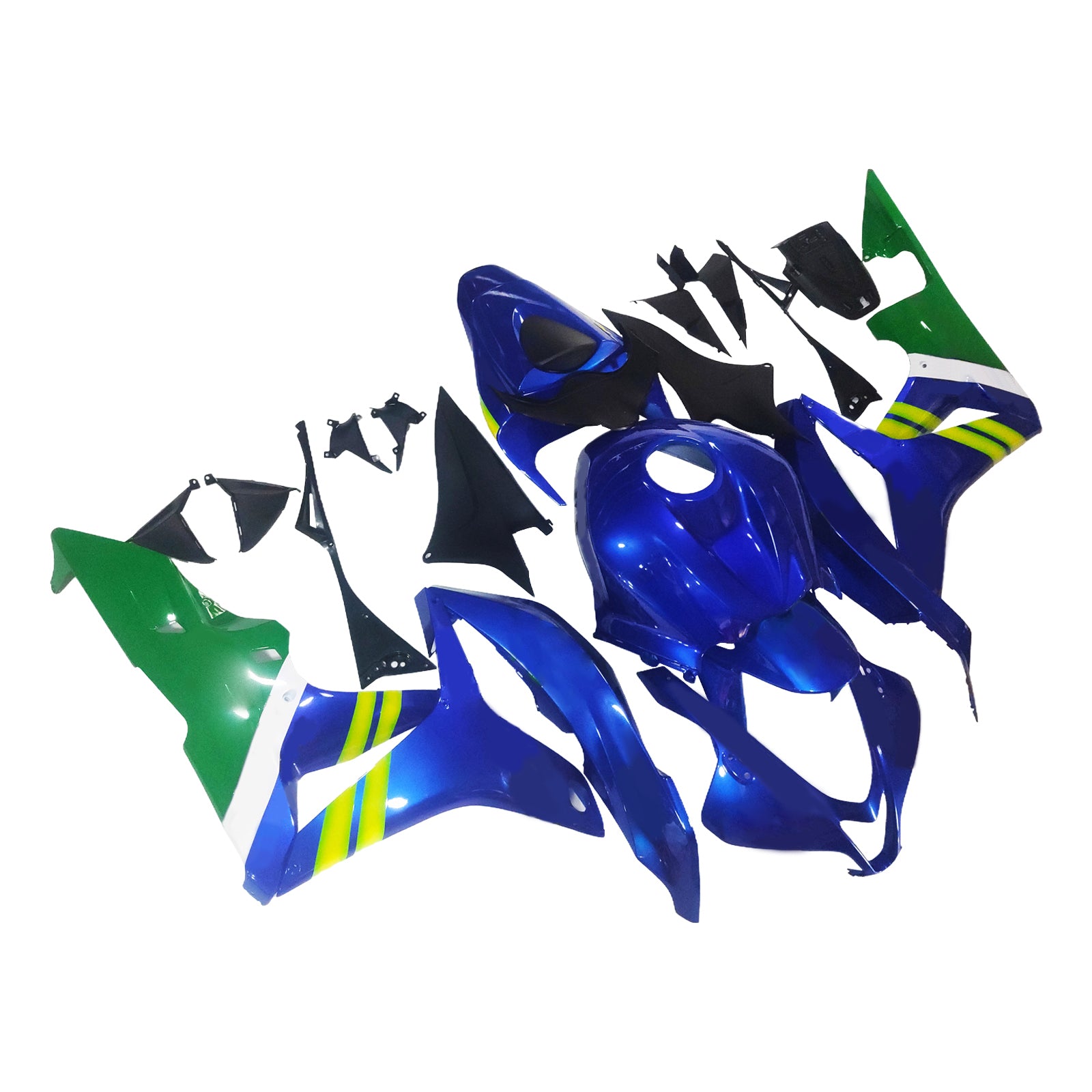 Fairings 2007-2008 Honda CBR 600 RR Blue & Green Movistar