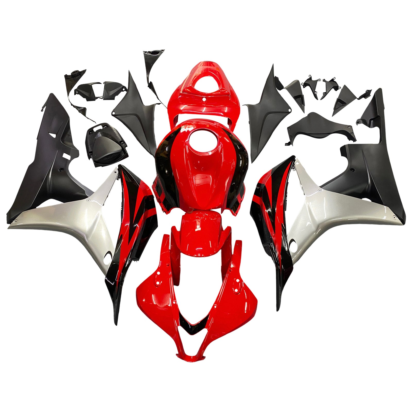 Fairings 2007-2008 Honda CBR 600 RR Red Black Silver Honda  Generic