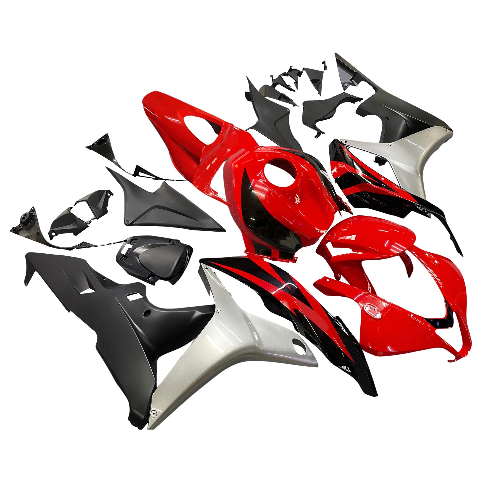 Fairings 2007-2008 Honda CBR 600 RR Red Black Silver Honda  Generic