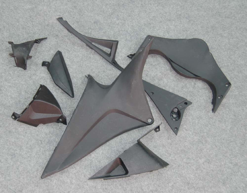 Fairings 2007-2008 Honda CBR 600 RR Black & Orange Flame Generic