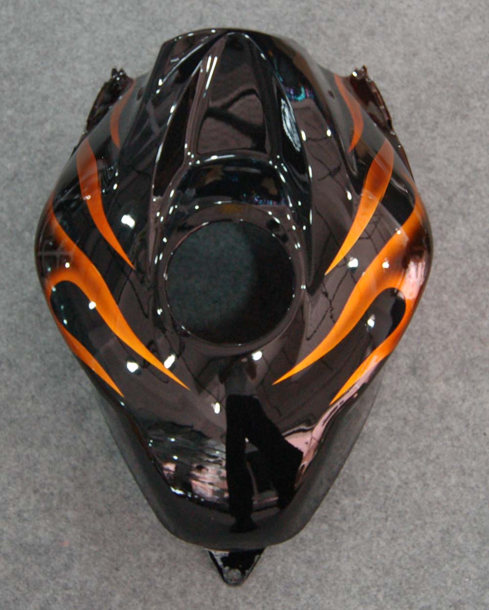 Fairings 2007-2008 Honda CBR 600 RR Black & Orange Flame Generic