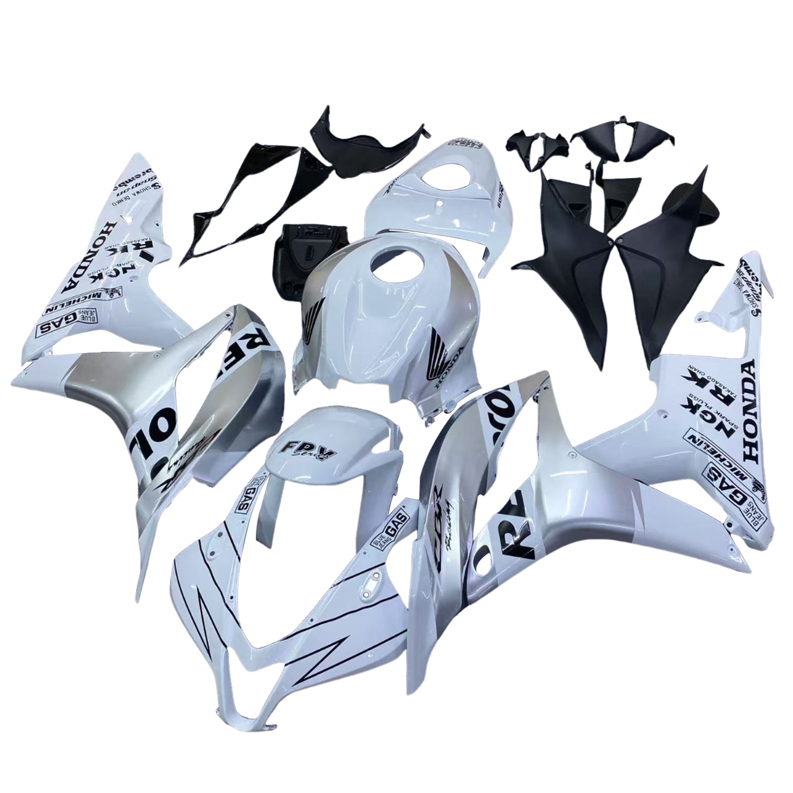 Fairings 2007-2008 Honda CBR 600 RR Silver & White Repsol  Generic