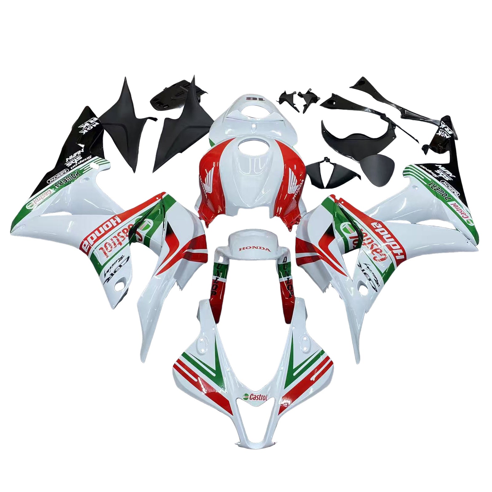 2007 2008 Honda CBR600RR Bodywork Fairing ABS Injection Molded Plastics Set 38 Color Generic