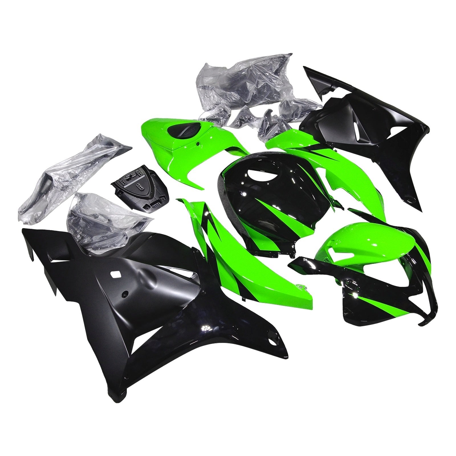 Fairings 2009-2012 Honda CBR 600 RR Green & Black CBR Generic