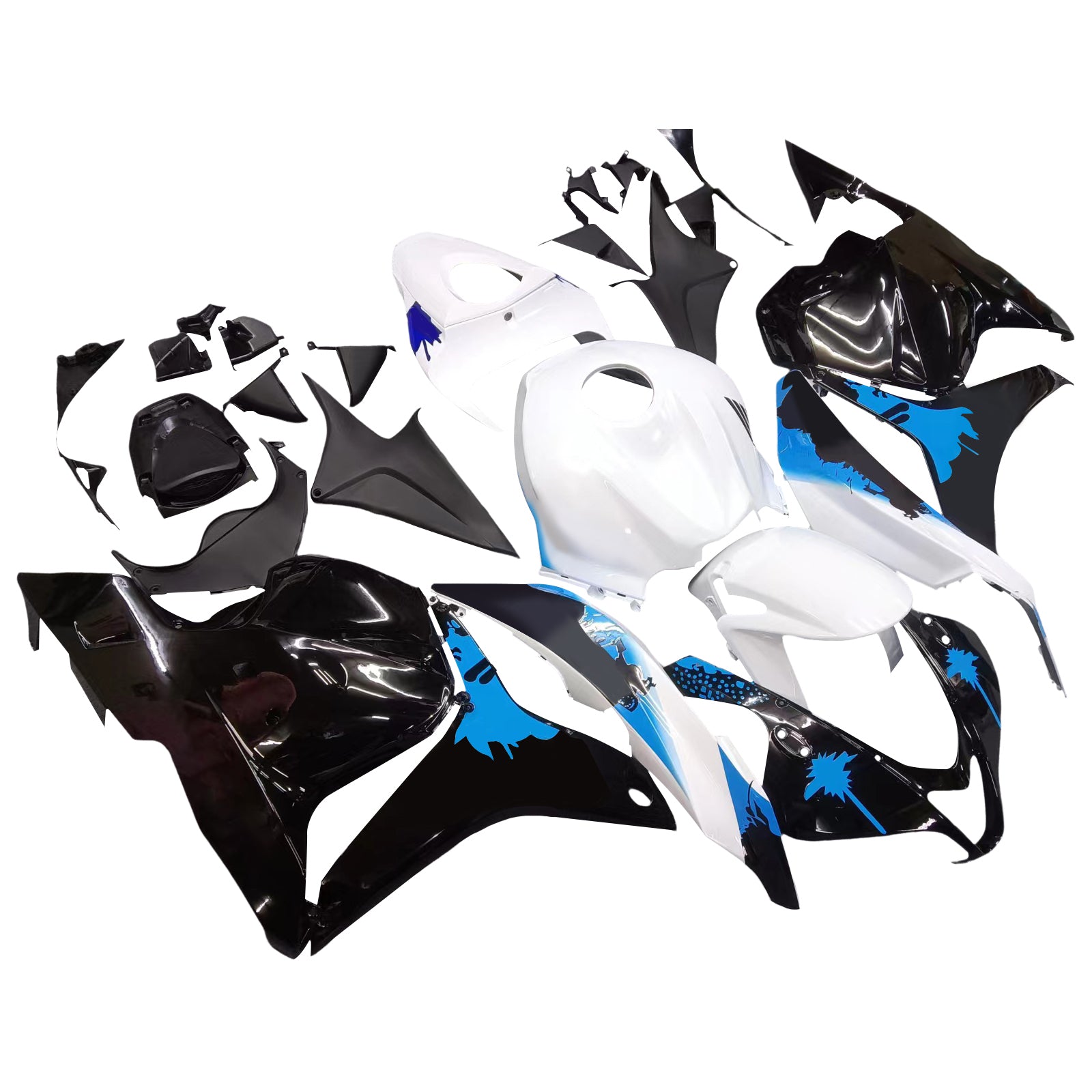 Fairings 2009-2012 Honda CBR 600 RR White Black Blue Coin RR  Generic