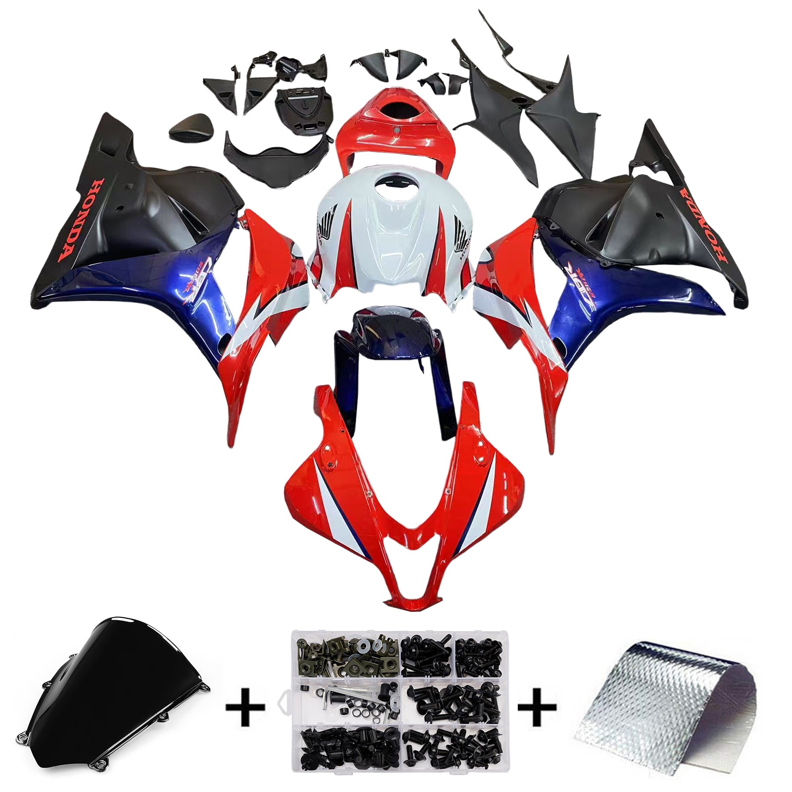 Fairings 2009-2012 Honda CBR 600 RR Red White Blue CBR  Generic