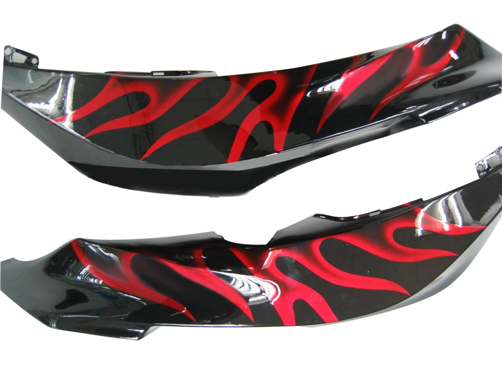 Fairings 2009-2012 Honda CBR 600 RR Black & Red Flame Generic
