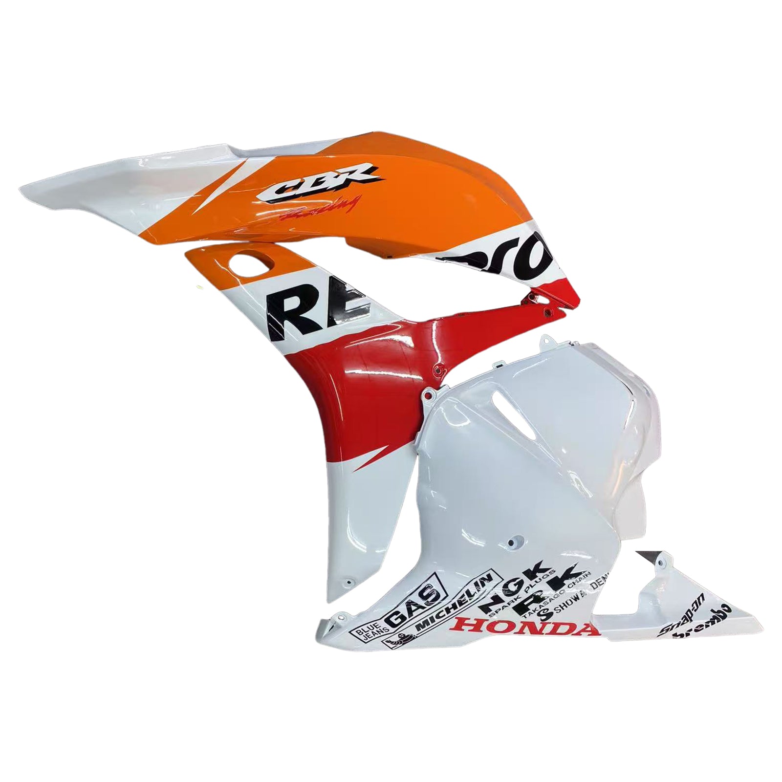 Fairings 2009-2012 Honda CBR 600 RR Orange & White Repsol  Generic