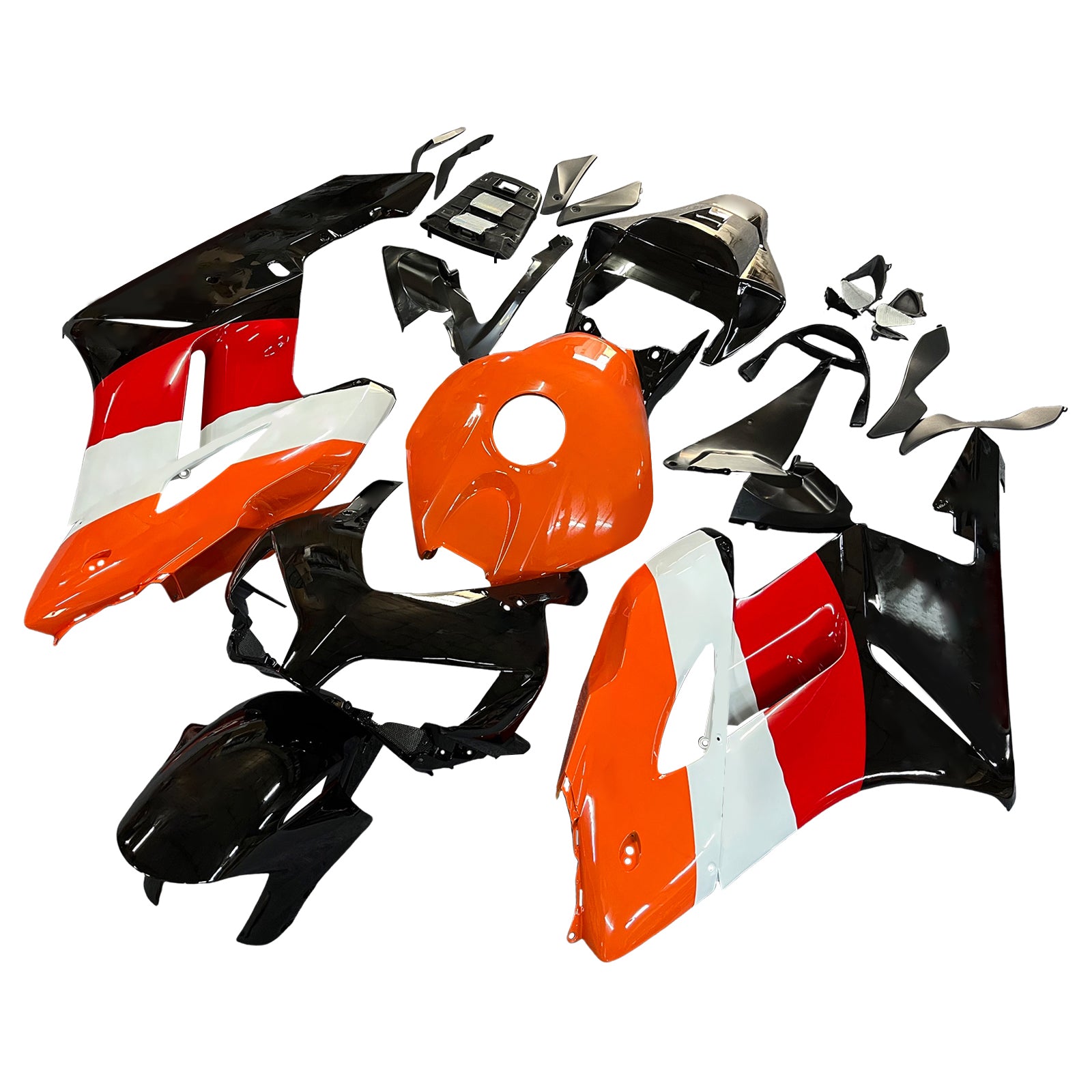 Fairings 2004-2005 Honda CBR 1000 RR Black Orange Repsol  Generic