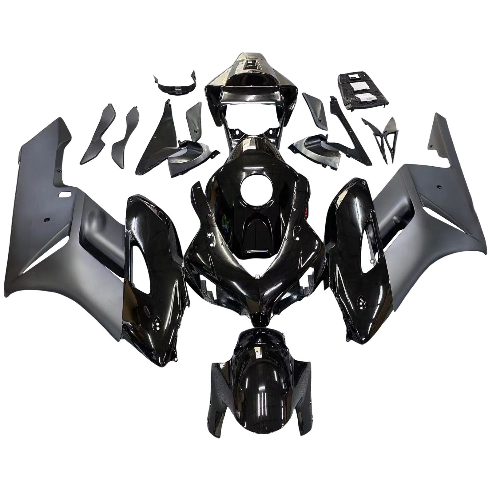 Fairings 2004-2005 Honda CBR 1000 RR All Black RR Honda  Generic