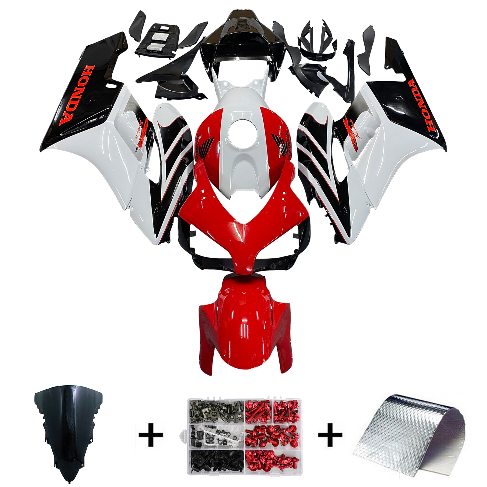 Fairings 2004-2005 Honda CBR 1000 RR أبيض أحمر أسود CBR Generic