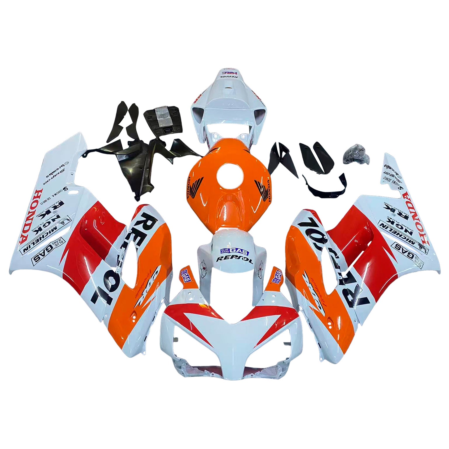 Fairings 2004-2005 Honda CBR 1000 RR White Orange Repsol  Generic