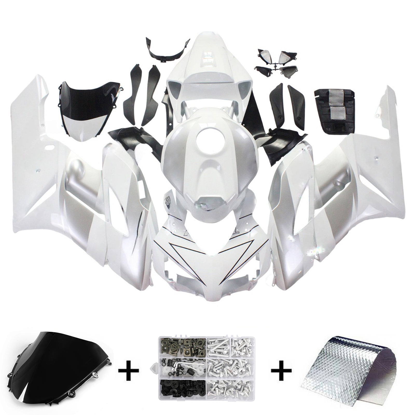 Fairings 2004-2005 Honda CBR 1000 RR White Silver Repsol  Generic