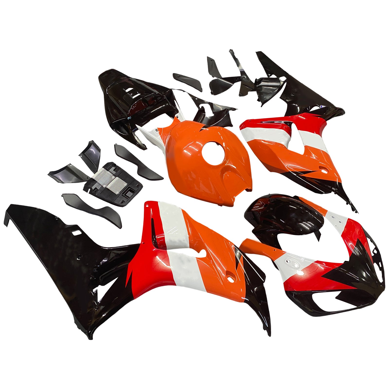 Fairings 2006-2007 Honda CBR 1000 RR Black Orange Repsol  Generic