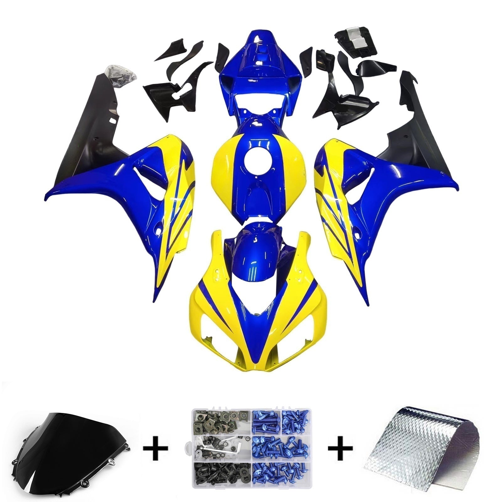 Fairings 2006-2007 Honda CBR 1000 RR Blue Yellow CBR  Generic