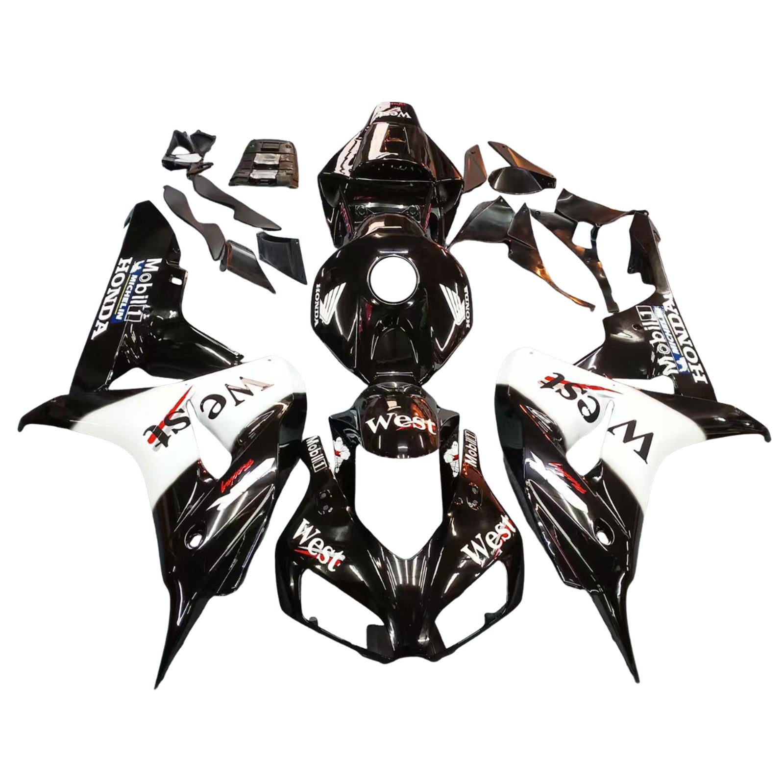 Fairings 2006-2007 Honda CBR 1000 RR Black West  Generic