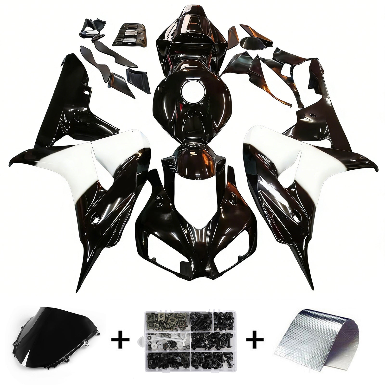 Fairings 2006-2007 Honda CBR 1000 RR Black West  Generic