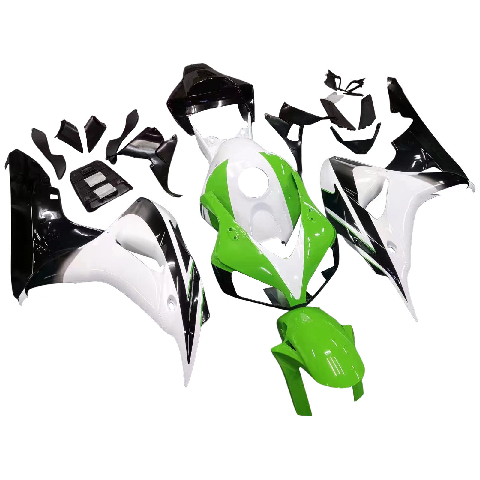 Fairings 2006-2007 Honda CBR 1000 RR White Green Black CBR Honda Generic