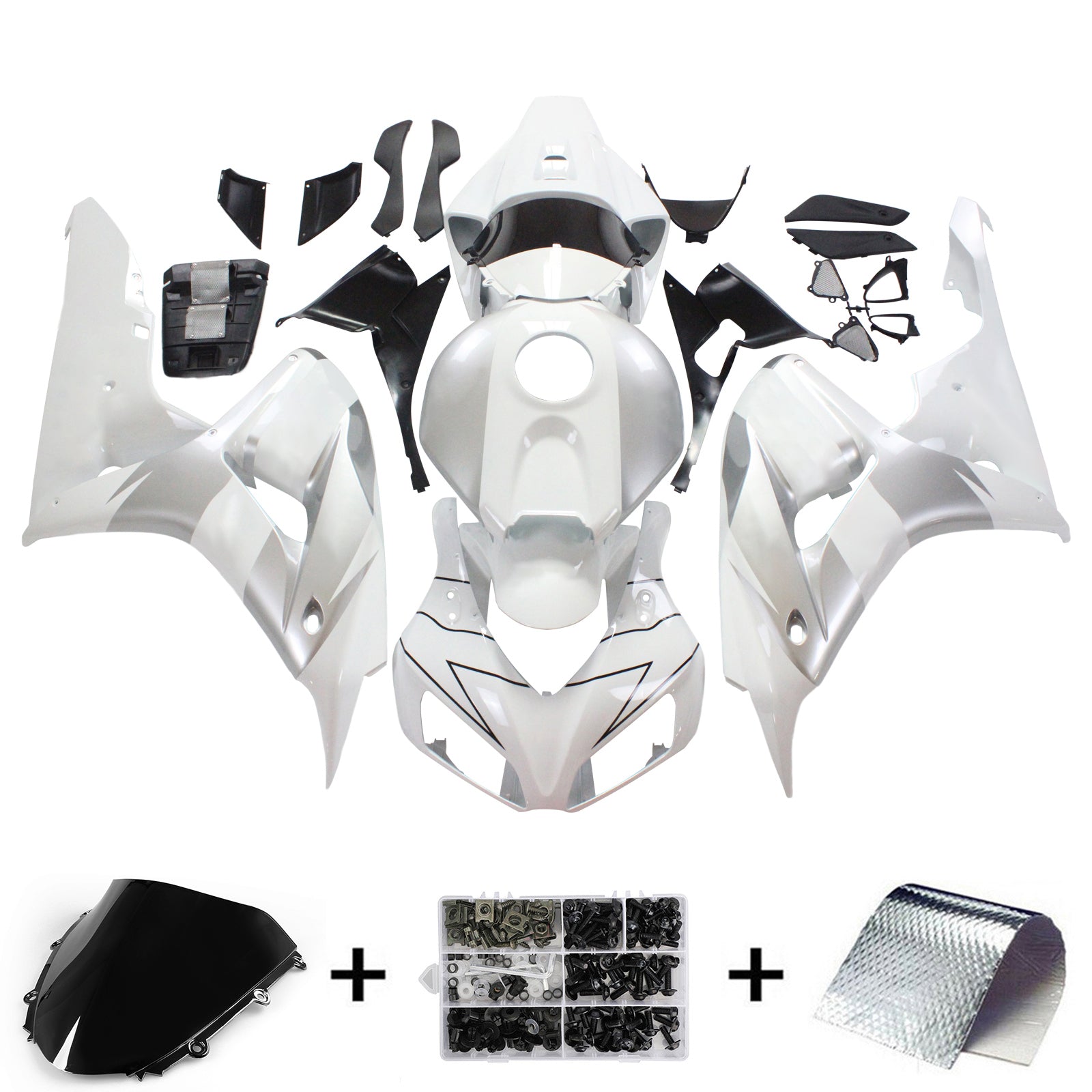 Fairings 2006-2007 Honda CBR 1000 RR White & Silver Repsol Generic