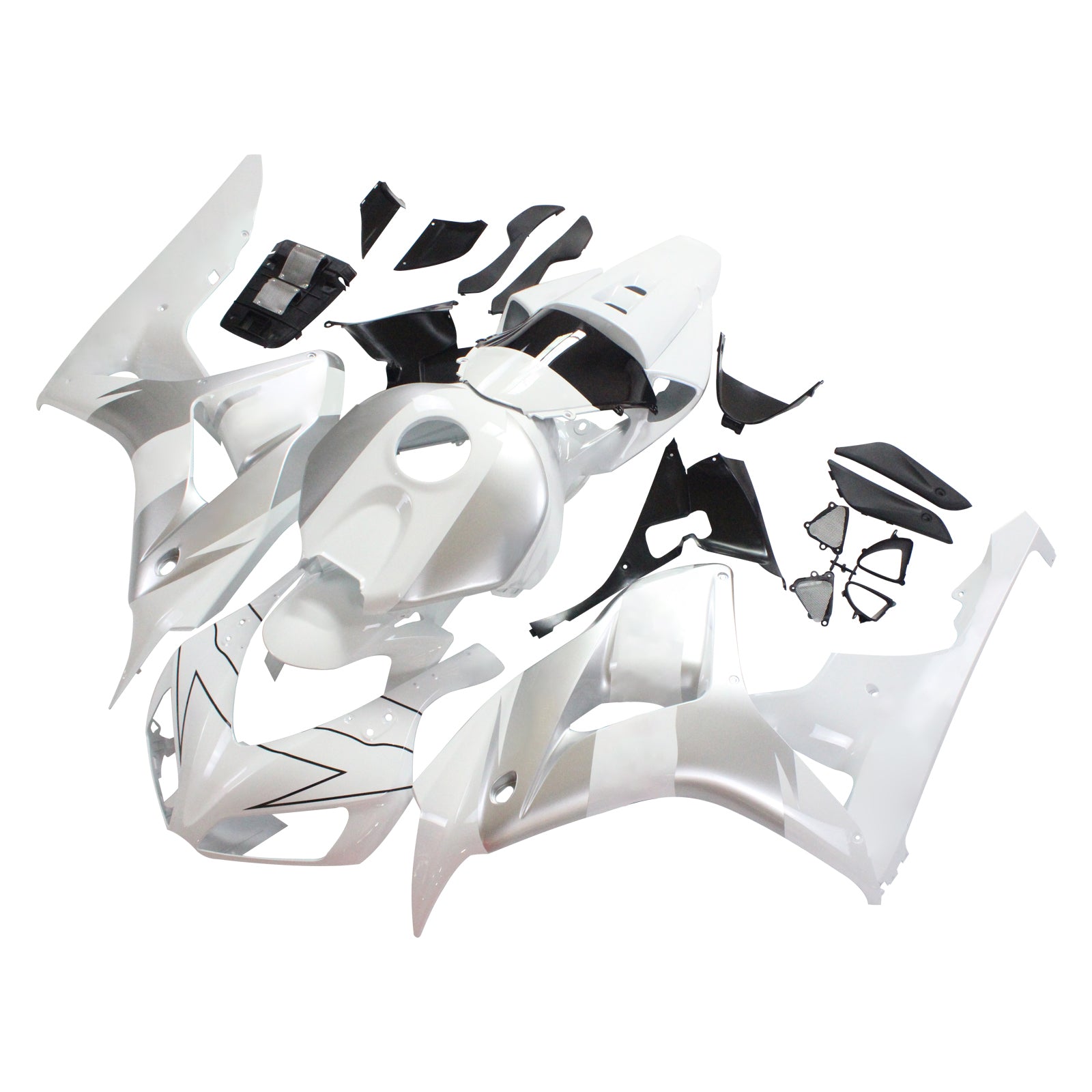 Fairings 2006-2007 Honda CBR 1000 RR White & Silver Repsol Generic