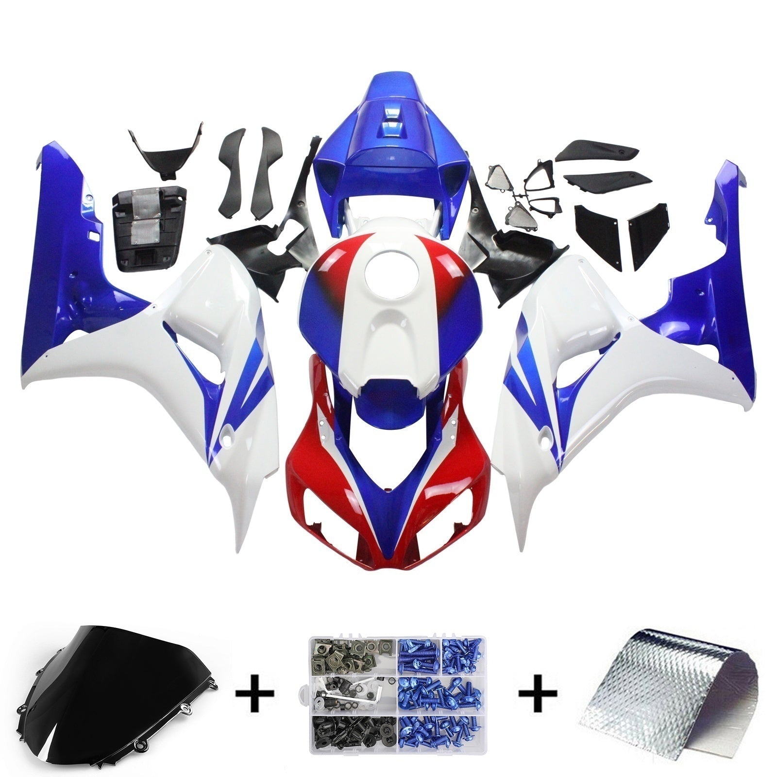 Fairings 2006-2007 Honda CBR 1000 RR Red White Blue HRC  Generic