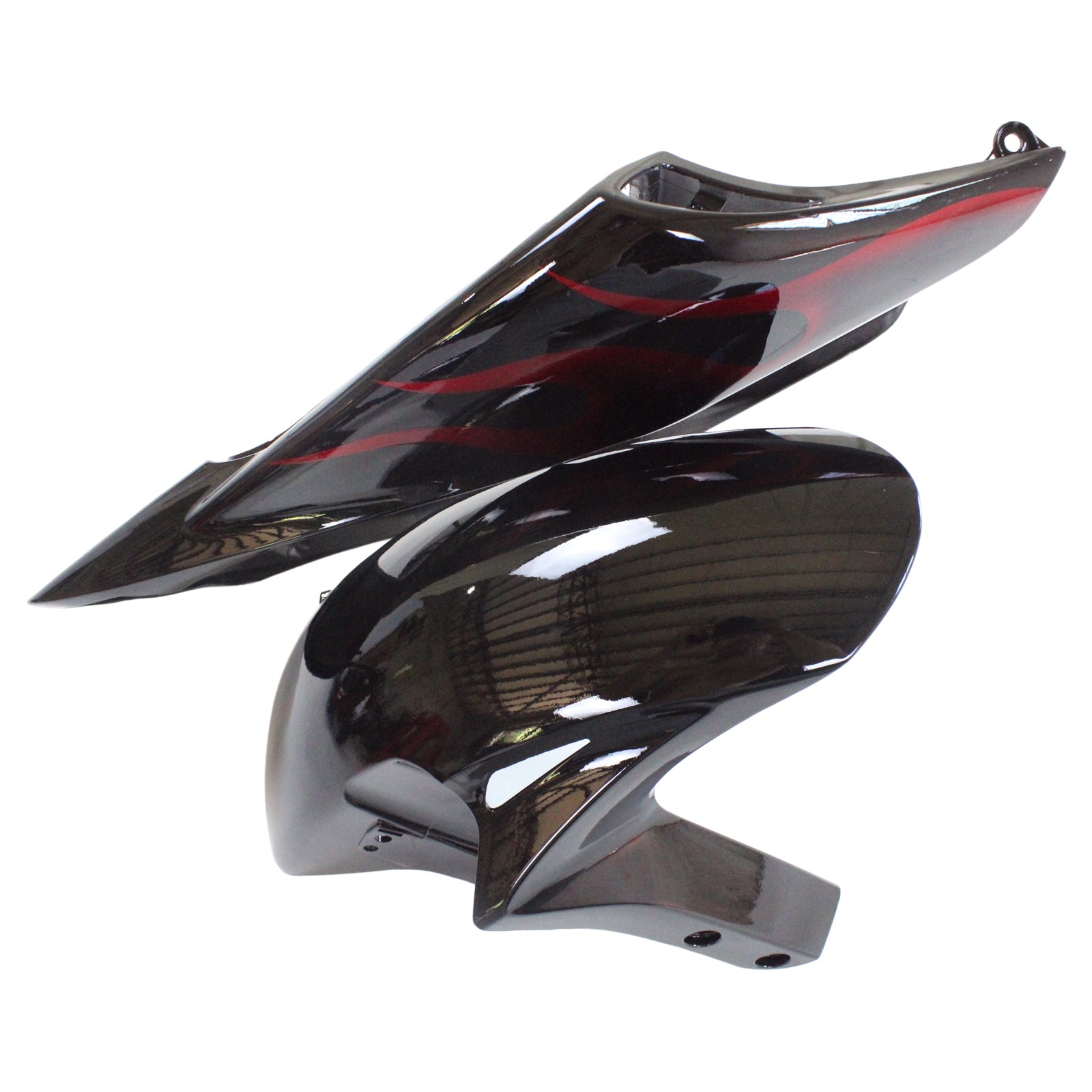 Fairings 2006-2007 Honda CBR 1000 RR Black & Red Flame  Generic