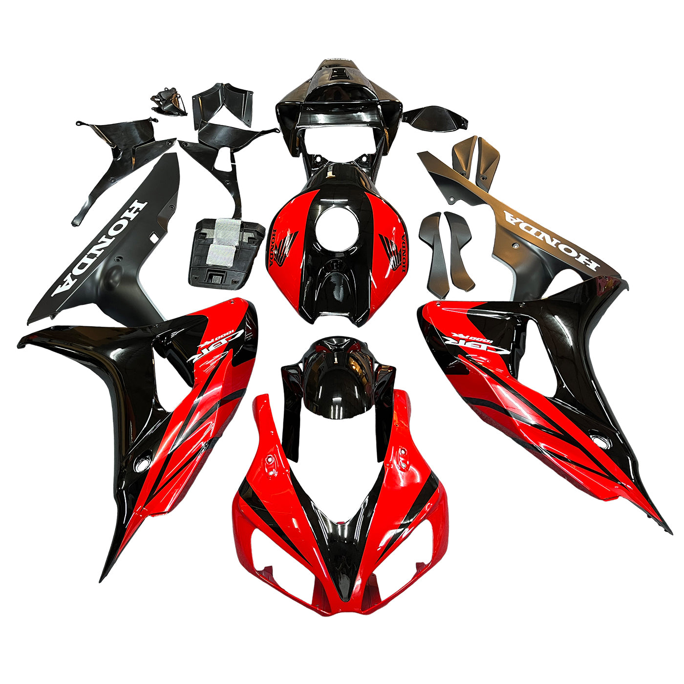 Fairings 2006-2007 Honda CBR 1000 RR Black and Red CBR  Generic