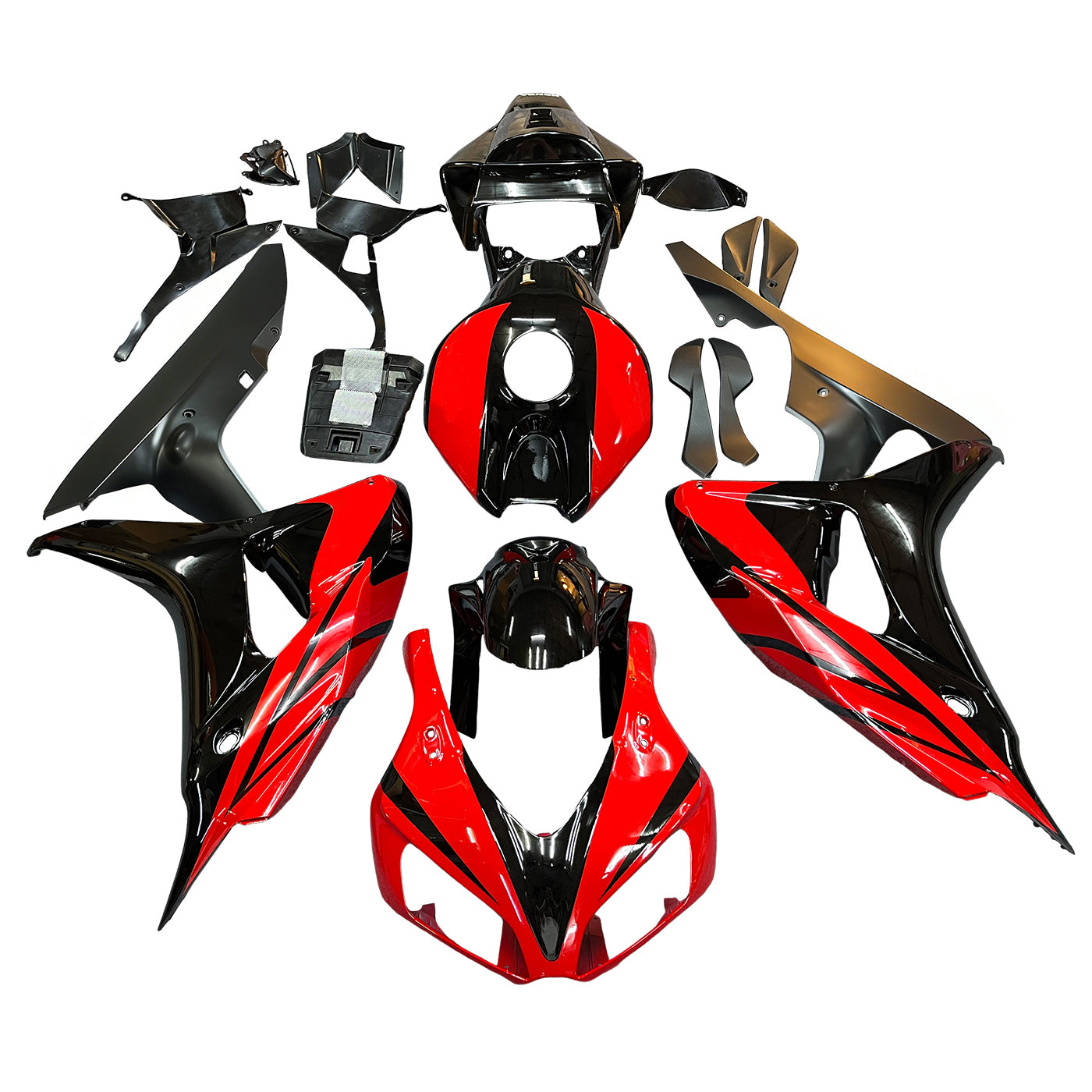 Fairings 2006-2007 Honda CBR 1000 RR Black and Red CBR  Generic