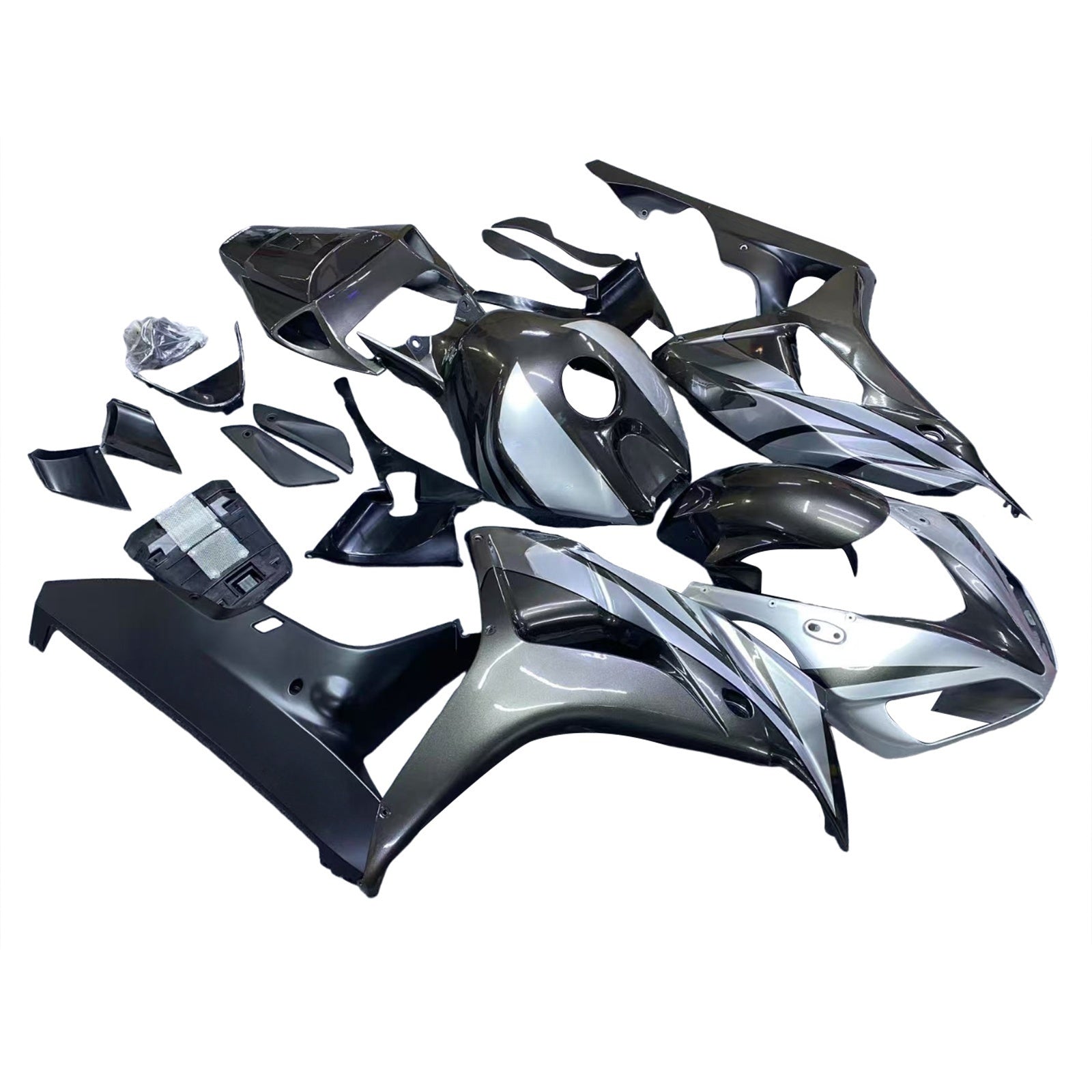 페어링 2006-2007 혼다 CBR 1000 RR 실버 그레이 메탈릭 CBR 제네릭