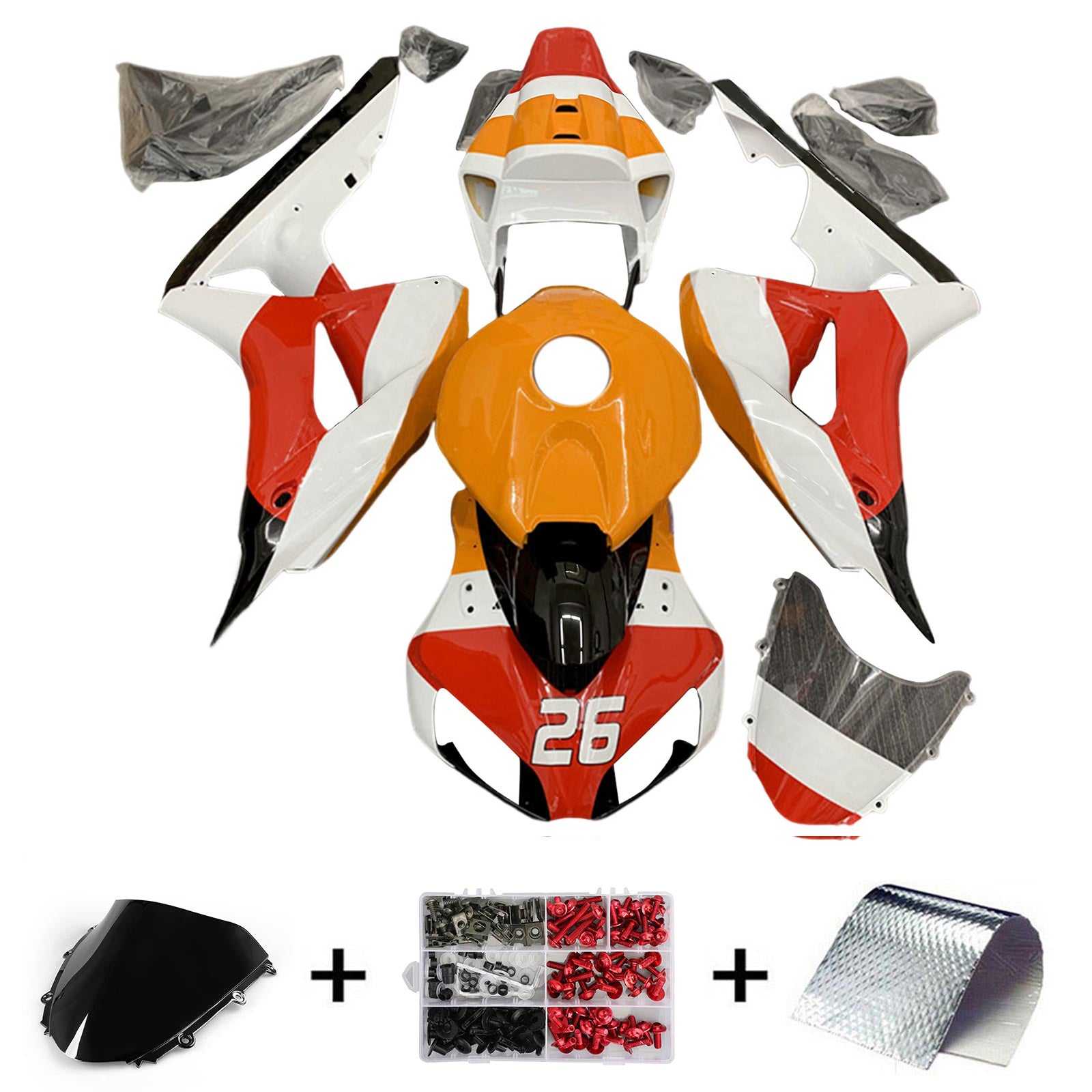 혼다 CBR1000RR 2006-2007 페어링 키트 차체 플라스틱 ABS