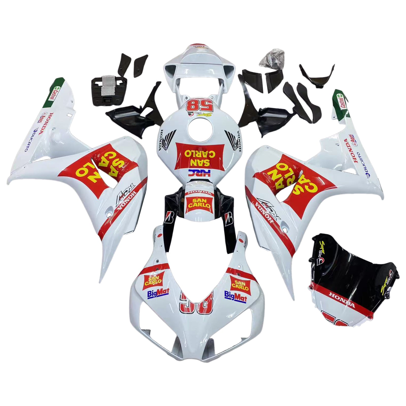 Honda CBR1000RR 2006-2007 Fairing Kit Bodywork Plastic ABS
