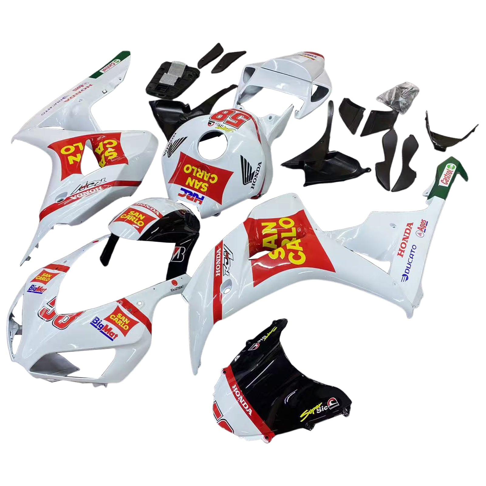 Honda CBR1000RR 2006-2007 Fairing Kit Bodywork Plastic ABS